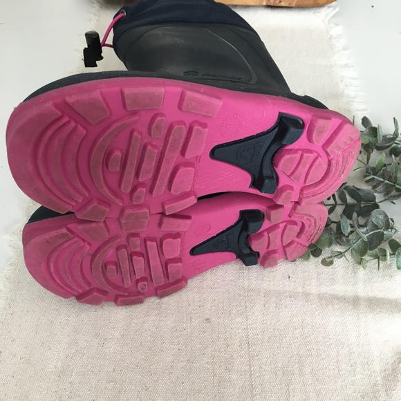 Kamik Snobuster Navy Magenta Snow Boot Size 1 - Picture 3 of 5